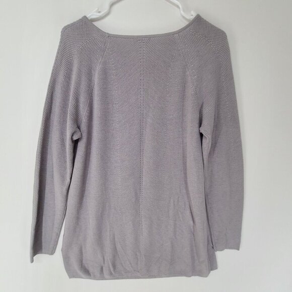 J.Jill Juno Ottoman Mixed Direction Ribbed Boatneck Sweater Oversized Sweater M - Picture 5 of 8